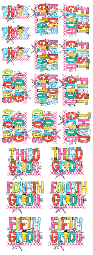 Colorful Grade Level Pre-Made Gang